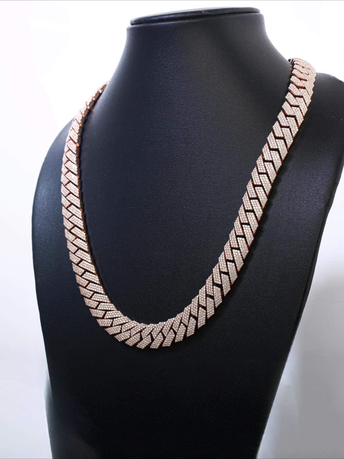 Hip-hop custom Cuban link, Iced Out Necklace, iced-out hip-hop 