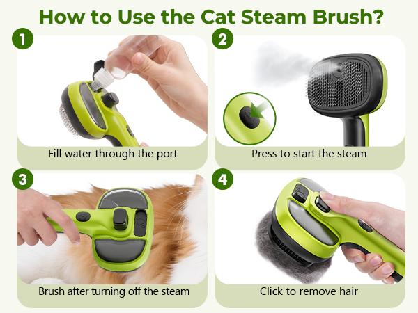 Pecute Pet Spray Hair Removal Brush for Cat/Dog – Deshedding & Grooming Tool, one button hair removal comb,deshedding vacuum brush, fur removal tool, grooming trimming tool