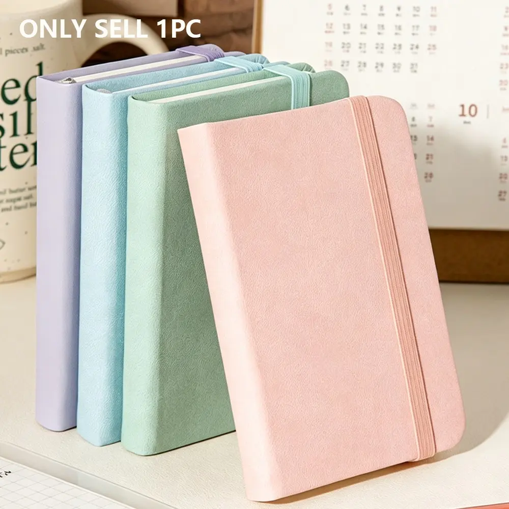A7 Pocket Notebook Diary, Hardcover Mini Notebook, Ideal for Work, 2.95"x4.33" A7 Size, College Style Lined Paper, Thick Quality Paper, Leather Cover, Journaling Notebooks