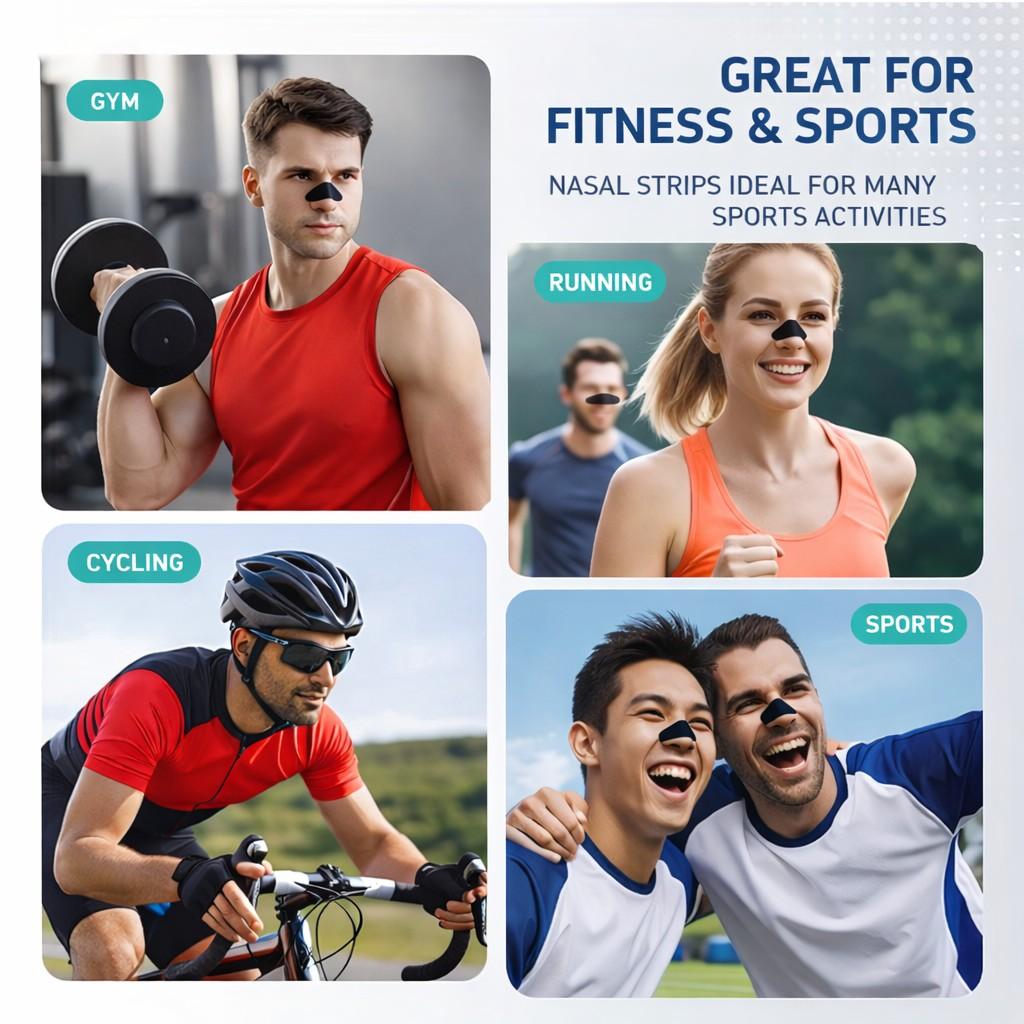 30pcs Comfortable Nose Strips for Night Use, Extra Strength Adhesive Strips, Ideal for Daily Use, Breathable & Secure Fit