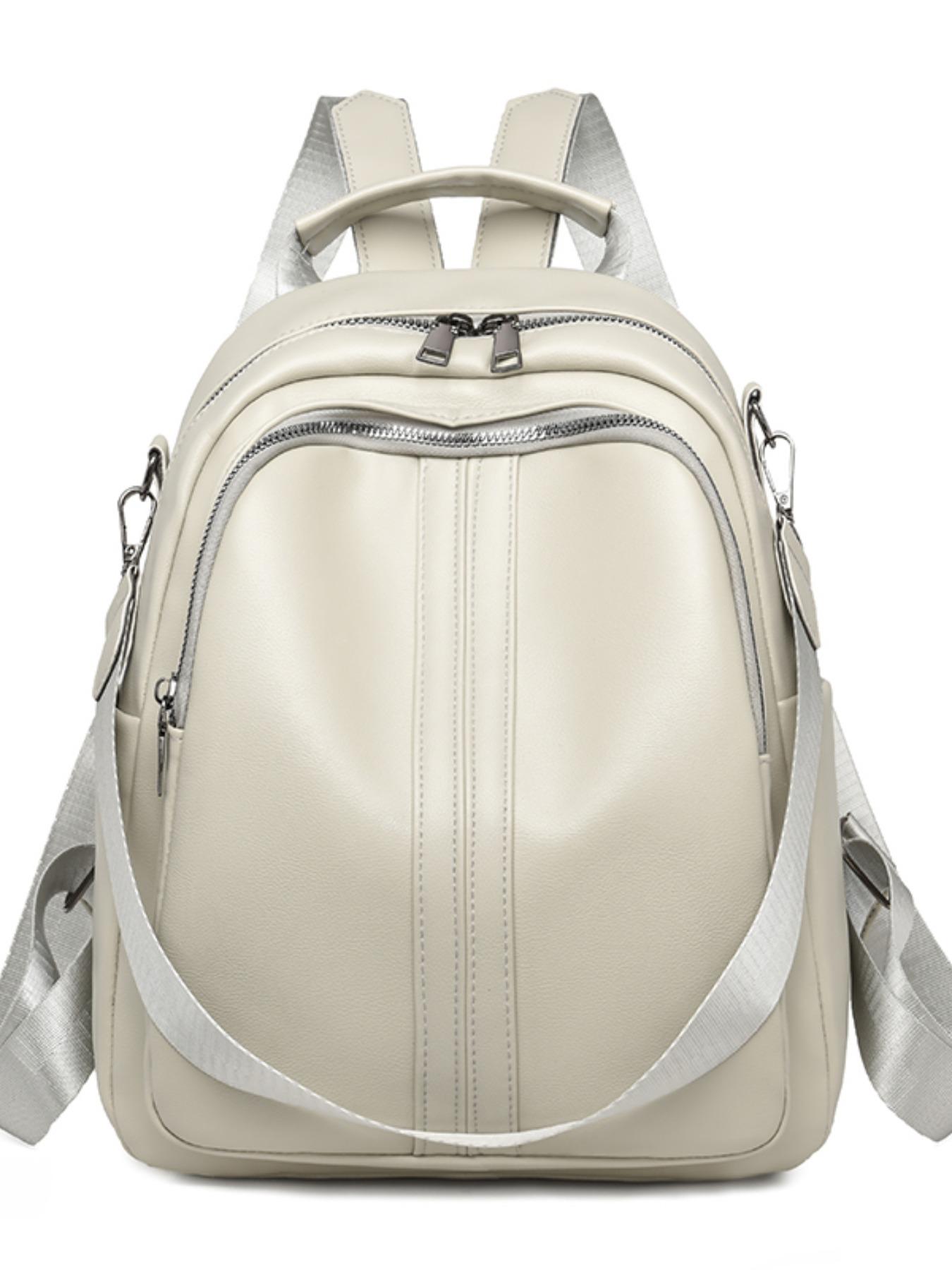 Soft Leather Casual Backpack, Vintage Women's High-End Bag, Multi-Functional Use, Large Capacity Storage, All Seasons