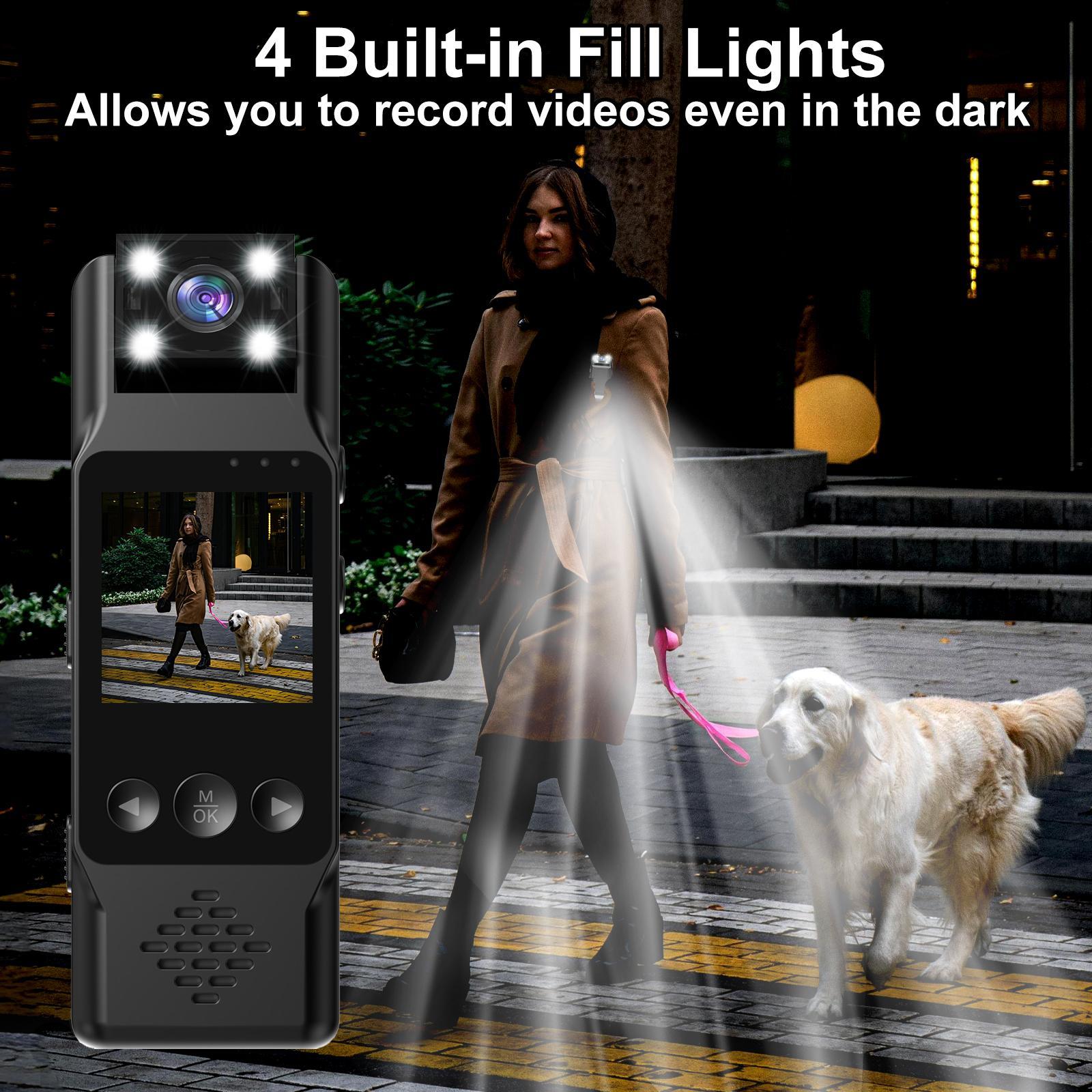 1080P Portable Sports Camera, Wearable Action Camera with 1.3'' LCD Display & 180 Degree Rotation Lens, Wireless WiFi Hotspot Body Cam for Outdoor Sport, Video Recording Camera