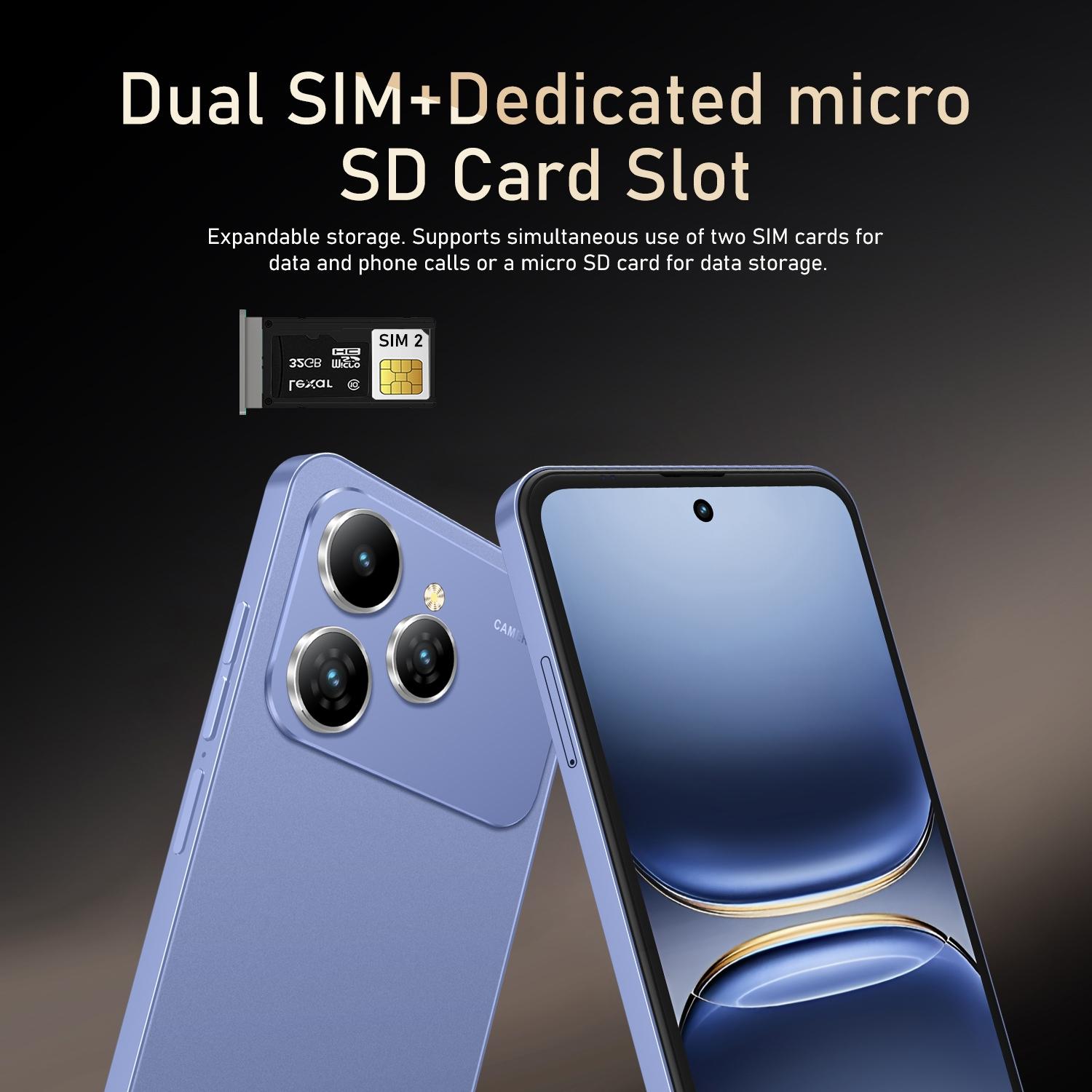 FUFFi-M17 PRO Fashion Smartphone, 6.56-Inch HD Screen, 4GB RAM + 32GB ROM, 3100 mAh Battery, 5MP + 13MP Cameras, Dual-SIM Dual-Standby, Expandable Memory, Android 12.0, 4G Network