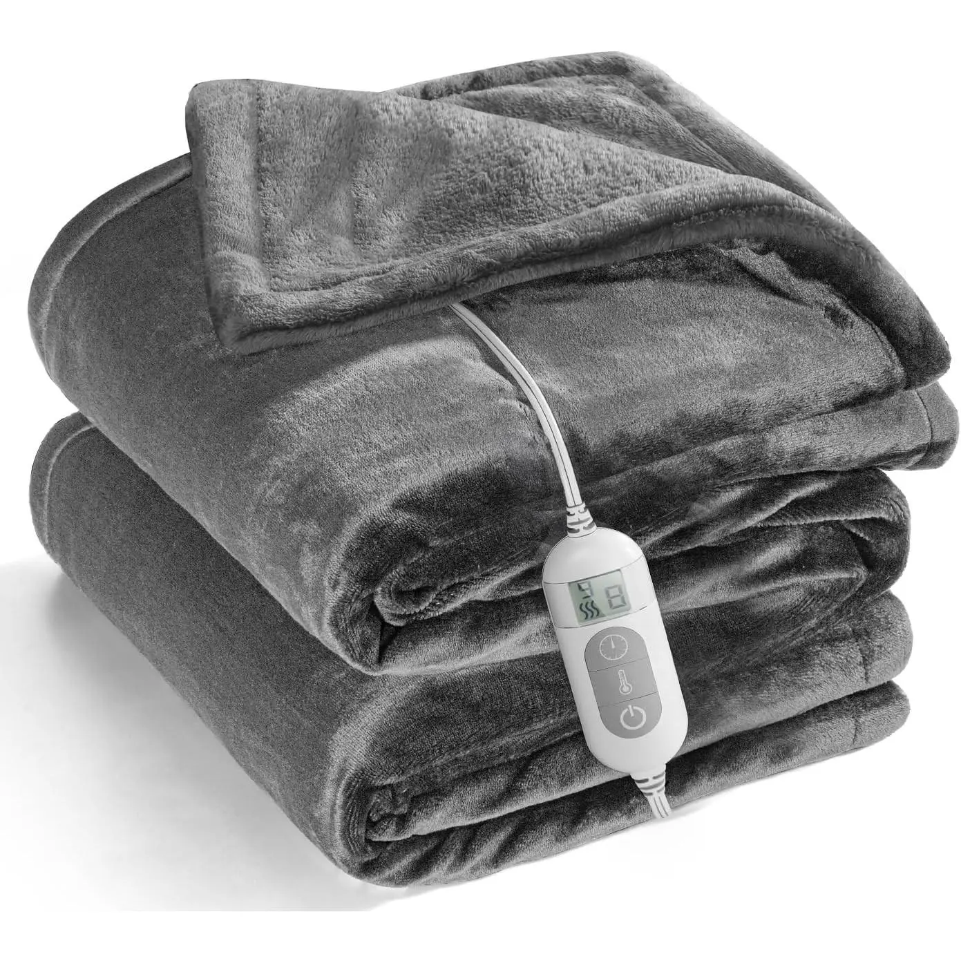 Electric Heated Flannel Throw Blanket with 1-9 Hour Timer Auto-Off & 8 Heating Levels, ETL Certified, Machine Washable for Full Body WarmingGift