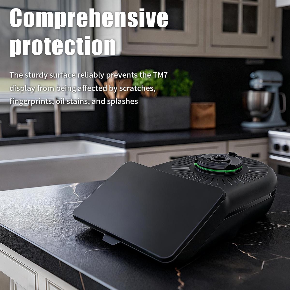 Premium TM7 Display Cover | Protection for Your Display - Perfect Fit for Thermomix TM7 - Easy Installation, Flexible and Impact-Resistant, Snug Fit without Loosening, Made of High-Quality Black Silicone