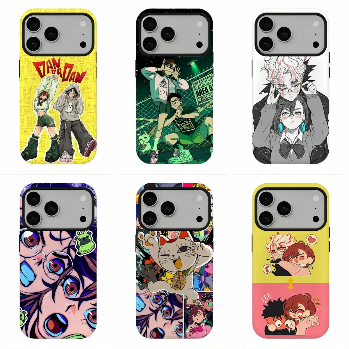 D4nd4dan Vibrant Anime Phone Case, Y2K Manga Pop‑Aesthetic Protective Cover, Compatible for iPhone 11‑17 Promax/Pro/Plus and for Samsung S21‑S26 Devices, Awesome Birthday Gift for Otaku & Anime Fans, Perfect Holiday Gift