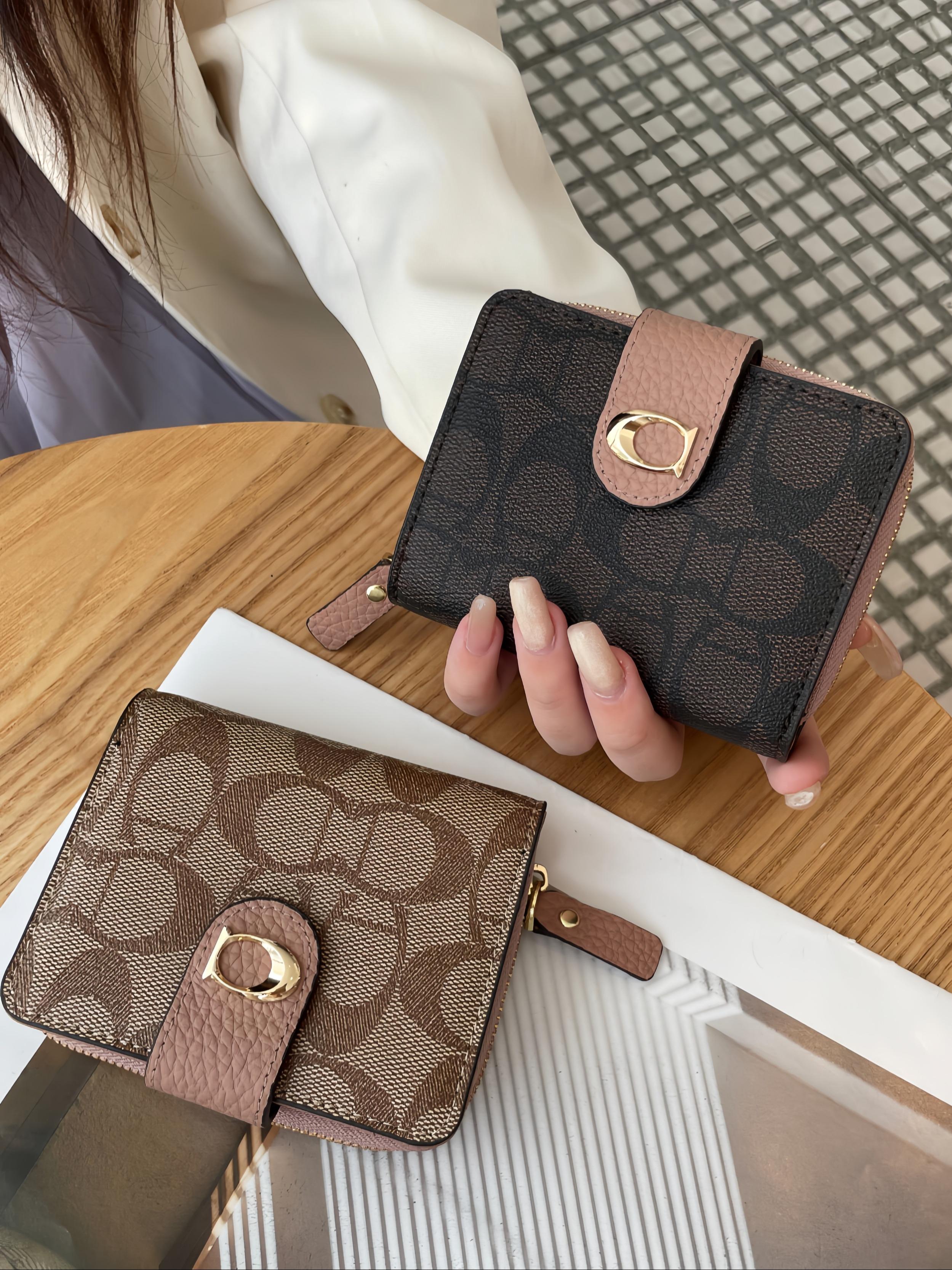 Women's Leather Short Wallet, New Fashion Card Holder, High-End Cowhide Money Clip, Elegant Coin Purse, Stylish Accessories