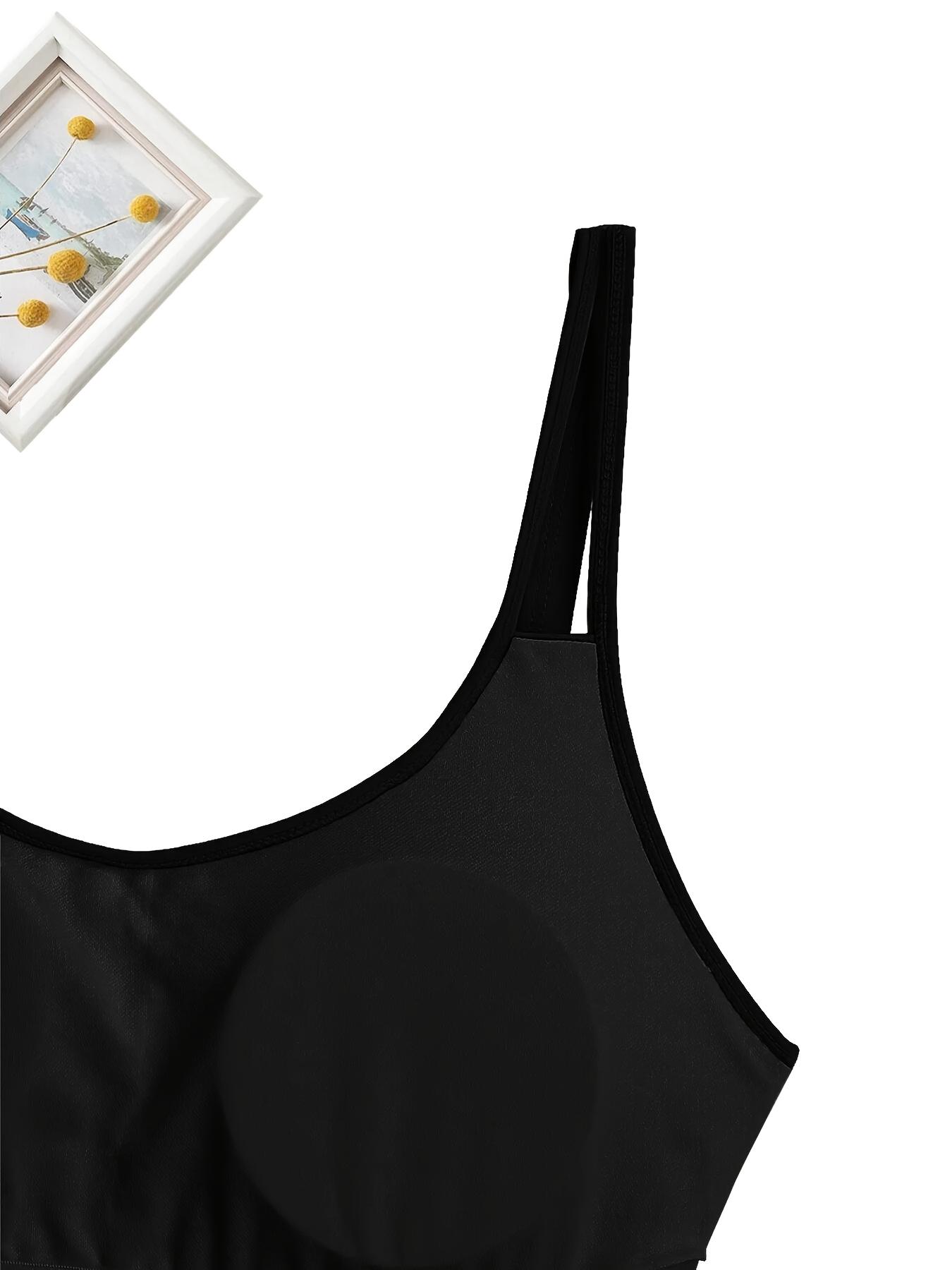 Wildflower, Mustang, Countryside, Sunset, Western Cowboy Women's Two-Piece Swimsuit |     Two-piece elegant black conservative tank top swimsuit, made of high-elastic fabric and featuring floral appliques