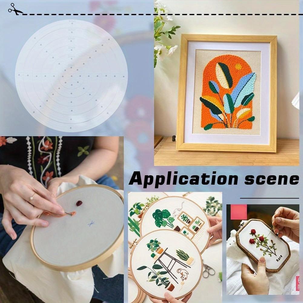 6-Piece Acrylic Embroidery Templates Set, 1/2/3/4/5/6 Inches Handmade Sewing Tools, Perfect Gift for Mother's Day, Christmas, New Year