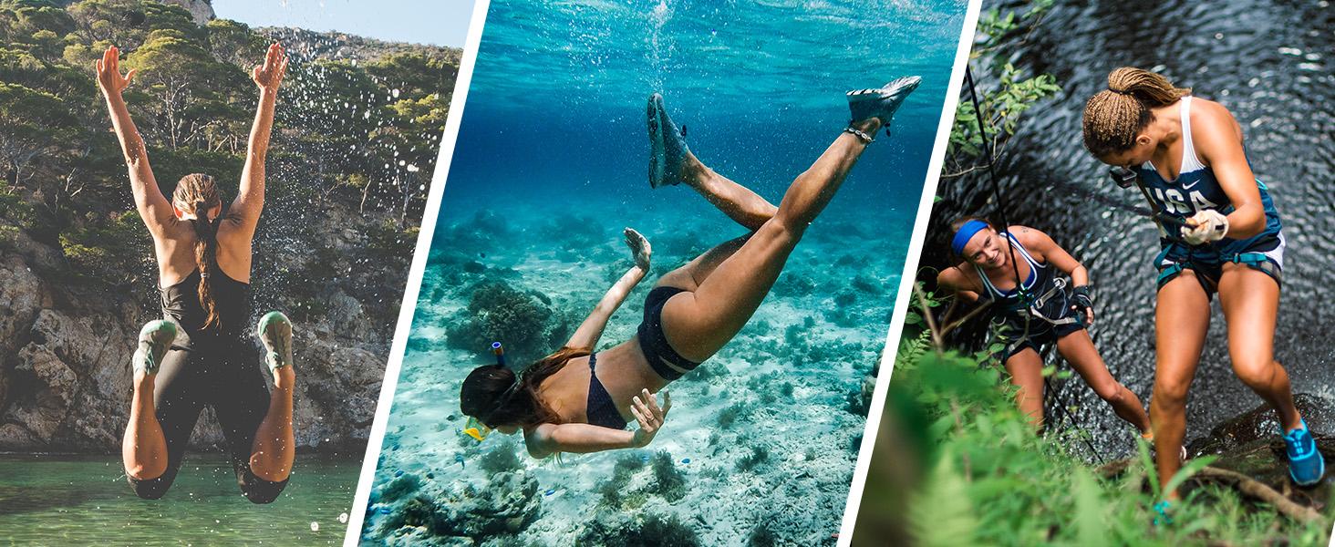 Aleader Women's Mesh Breathable Slip-on Watershoes Non-slip and Comfortable Suitable for Vacation Beach Creek Surfing