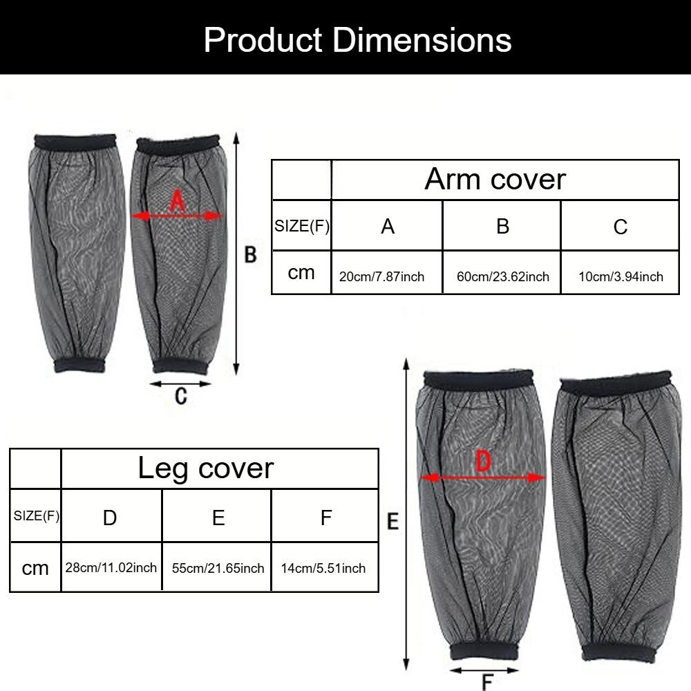 Mesh Arm Sleeves & Leggings Set, Summer Breathable Mosquito Net for Arms and Legs – Anti Bug Protection for Outdoor Camping, Sports, Fishing, Unisex