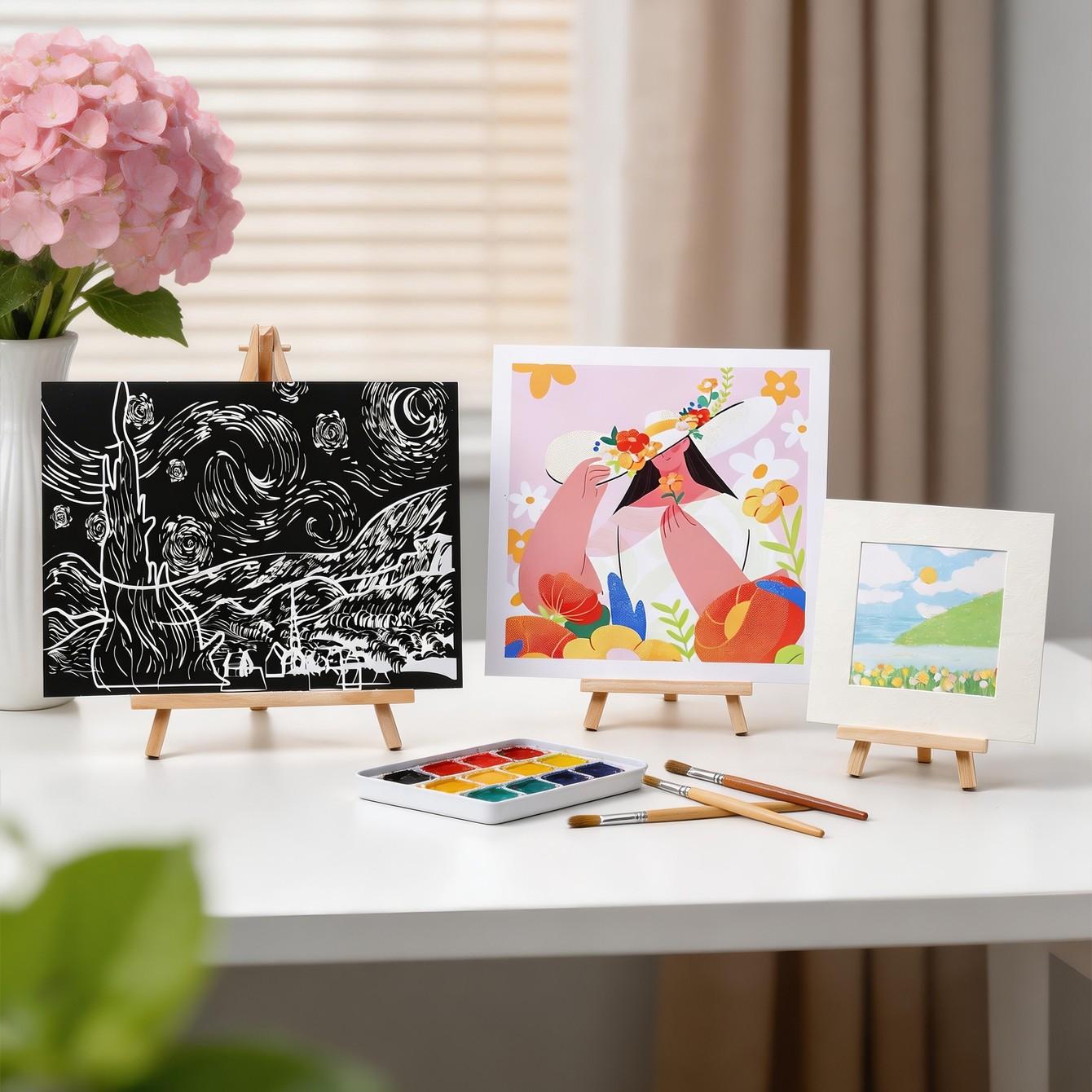 Wooden Picture Frame Holder, Small/medium/large/x-Large/xx-Large Sizes, Photo Display Stand, Art Board Desktop Easel, Creative Desk Mount