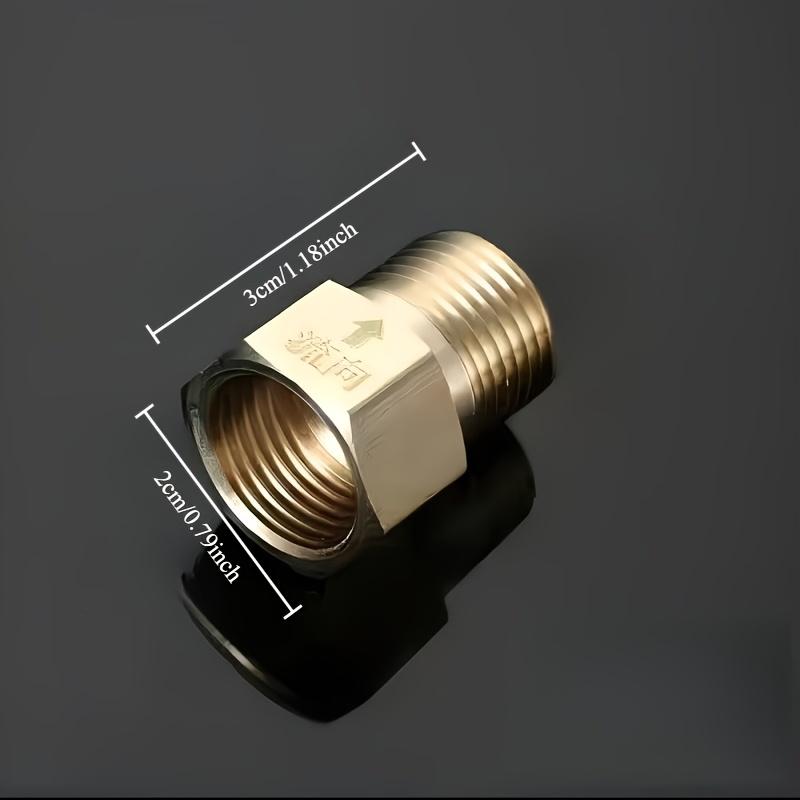 2 pieces of brass stop valve G1/2 internal thread to G1/2 external thread anti-backflow single toilet plug - suitable for kitchen faucets, water towers, water heaters and bathroom pipes RV.