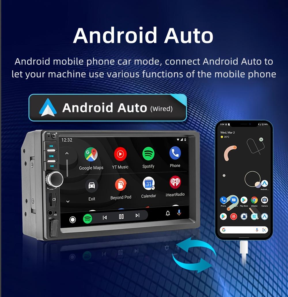 7-Inch 2DIN Vehicle Stereo Featuring Carplay, Android Auto, a Mounted Player, Compatible with USB/TF Cards, Wireless Player, And Car MP5 Multimedia System 7018, Without Battery