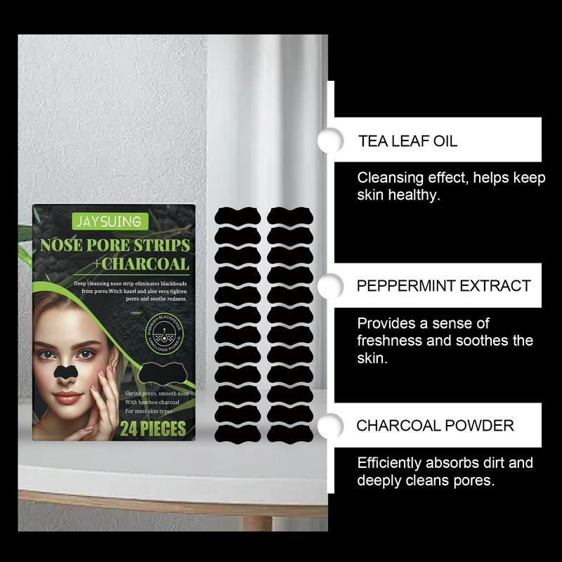 Jaysuing Blackhead Remover Nose Strips | Pore Tightening Oil Control Non-Drying