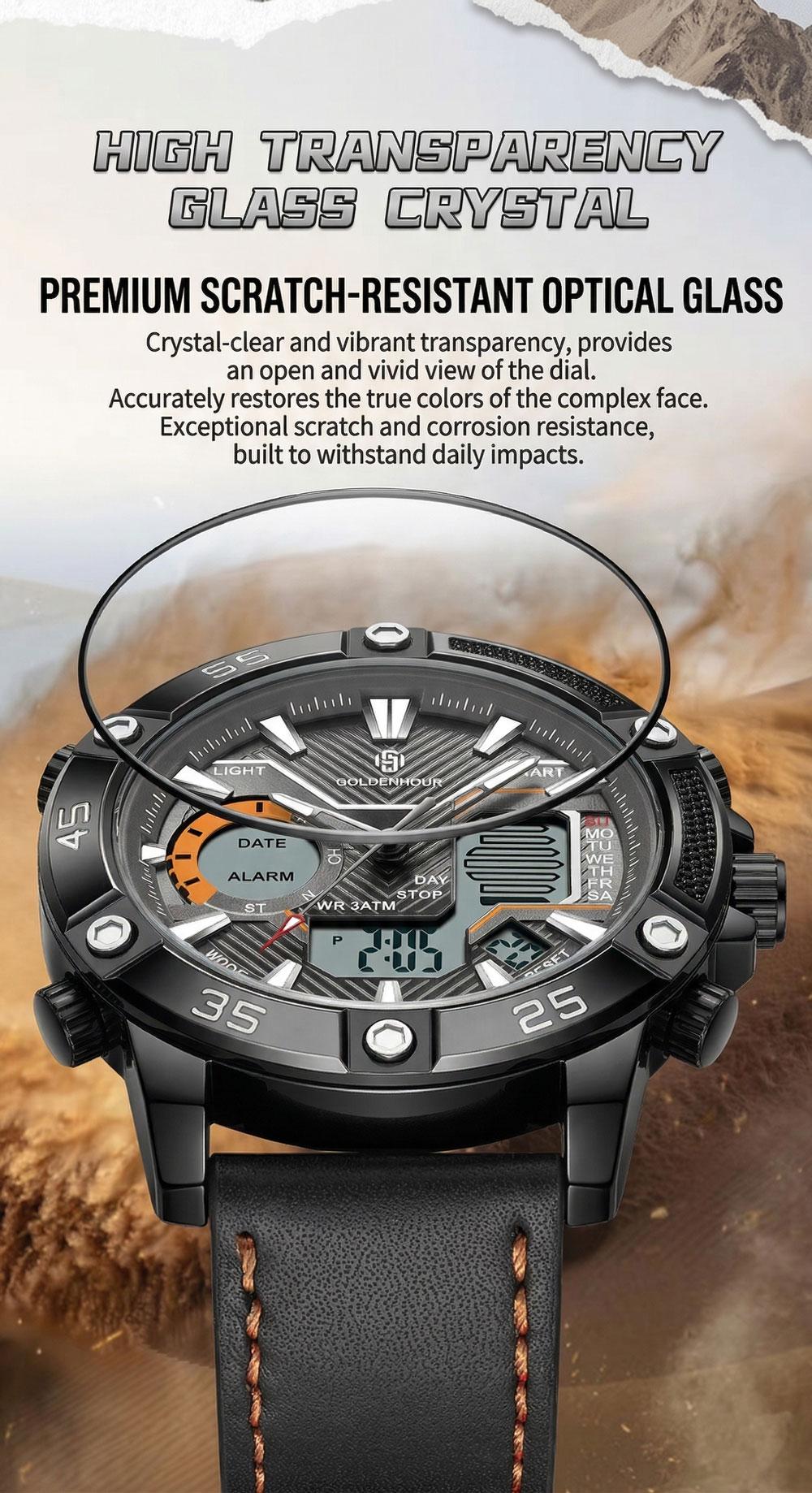 Multifunctional Digital Electronic Watch, Outdoor Waterproof Quartz Watch, Durable Design for Everyday Use, Perfect Gift Choice