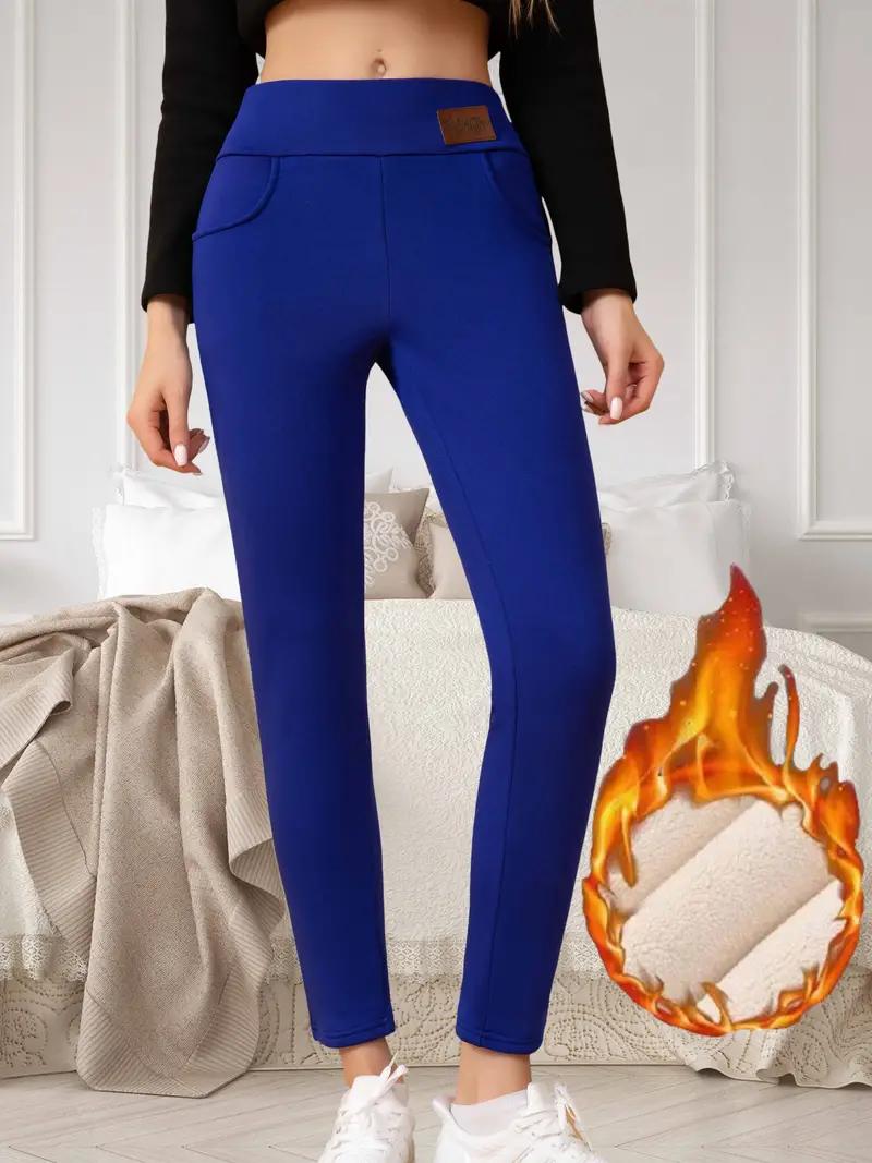 4pcs Women's High Waist Sports Tummy Control Leggings, Casual Soft High Stretch Seamless Fleece Warm Pants, Fall Clothes, Ladies Sportswear Clothing for Indoor Outdoor Wear, Fall Outfits 2024, Downtown Girl Clothes Legging Shape Leg