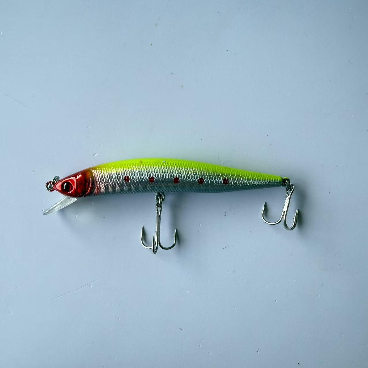 Large brand replica, popular, 1pcs, Luya bait curved belly Mino far throw water surface strap sound bead hot stamping mouth bass bait, suitable for freshwater and seawater fishing accessories fishing gear supplies