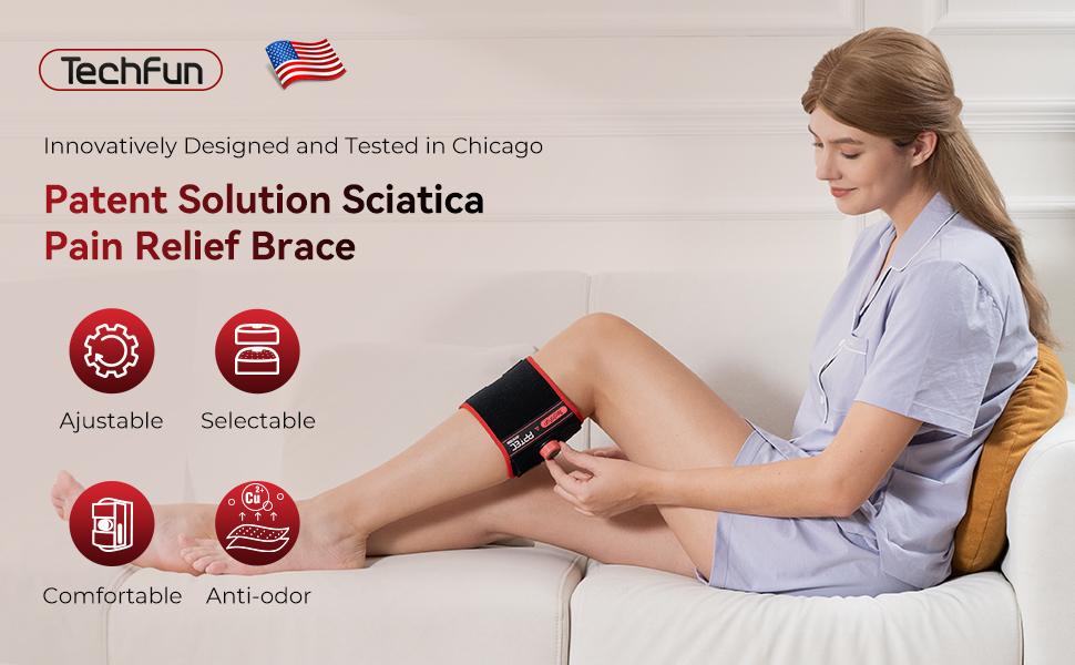 Sciatica Pain Relief Devices - 2025 New Sciatica Pain Relief Brace with Adjustable Knob and 2 Versions Pressure Pad for Sciatica Nerve, Lower Back & Hip Pain Relief,Knee Brace for Men Women Healthcare Tool