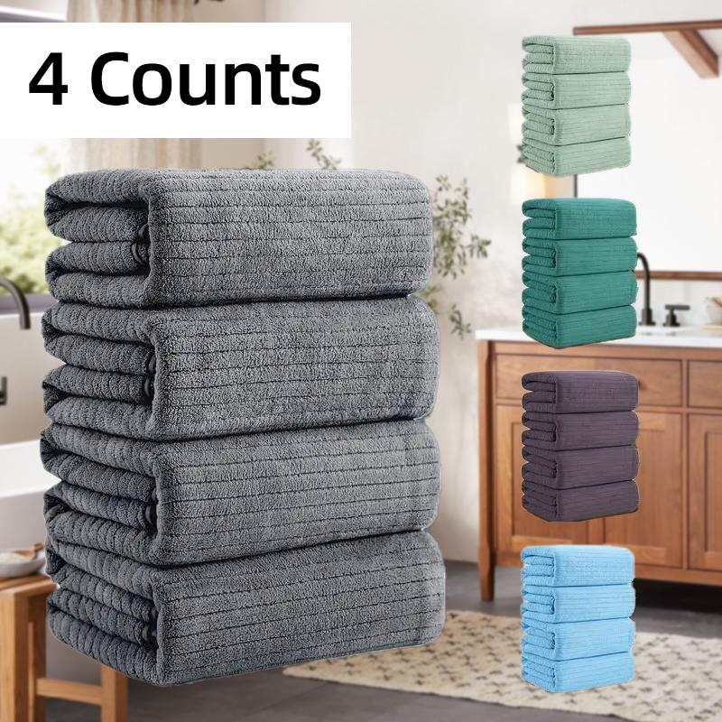 Extra-Large Bath Towel Set, 35 x 70-Inch Microfiber Quick-Dry XL Towels, Soft Reusable Premium Bath Towels for Home and Hotel Use, Bathroom Towel Set