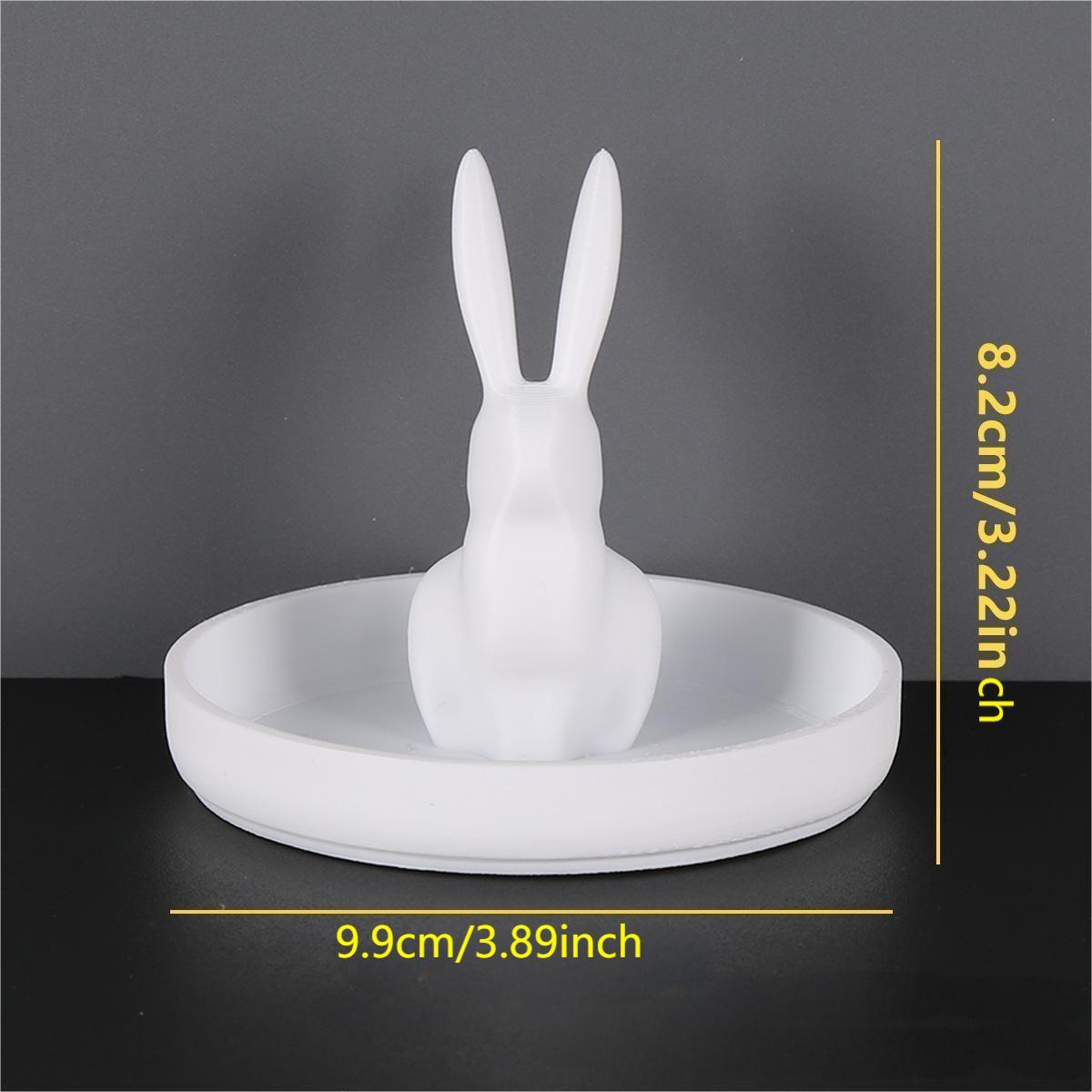 Highland Cow Ring Holder with Circular Dish, Plastic Farmhouse & Bohemian Style Cute Unique Women Gifts Stuff Ring Jewelry Plate Organizer for Bathroom Office Home Room Desk Decor,Christmas Gifts