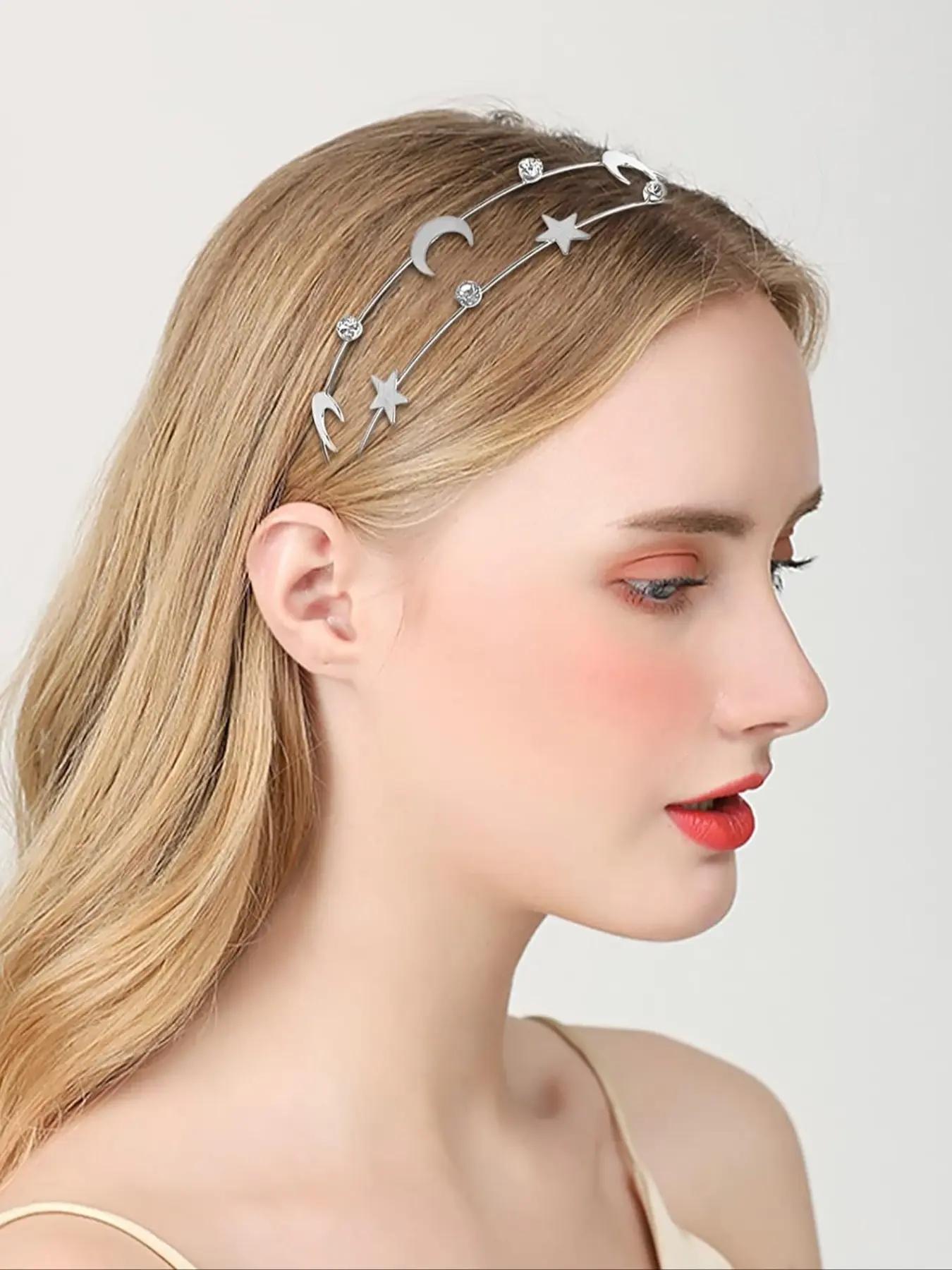 Rhinestone Star Decor Headband,  Elegant Hair Accessories for Women & Girls, Trendy All-match & Exquisite Hair Accessories Suitable for Daily and Party Use