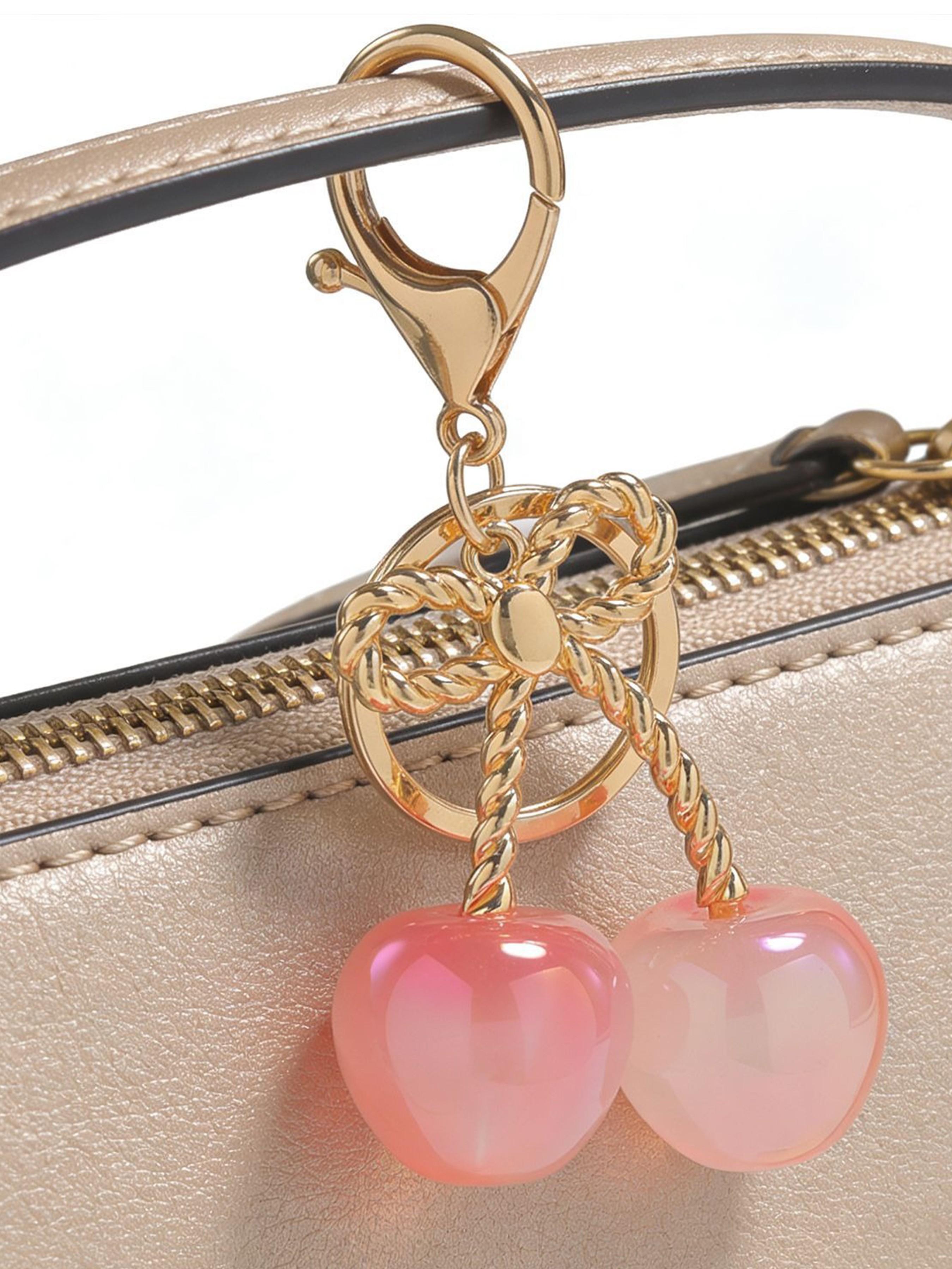 Colorful Resin Simulated Cherry Keychain, Cute Fruit Key Ring, Bag Charm, Car Key Chain, Valentine's Day Mother's Day Gift