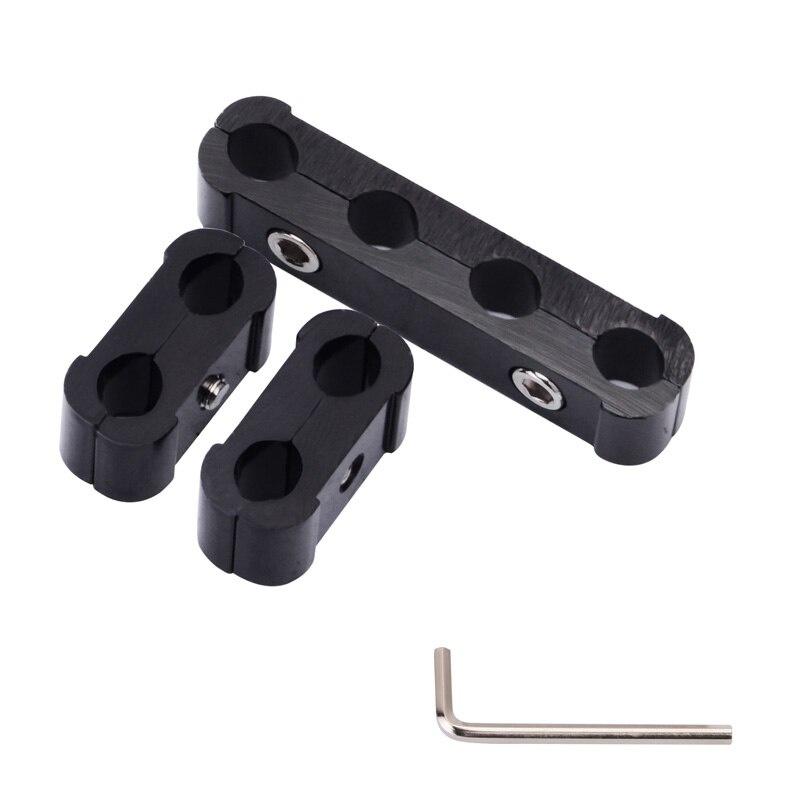 Automotive spark plug wire clip splitter wire ignition cable clip automatic decoration 3 for 8MM/9MM/10MM auto parts automotive modification, spark plug wire separator fixed sleeve aluminum alloy three-piece wire clip Automotive Accessories