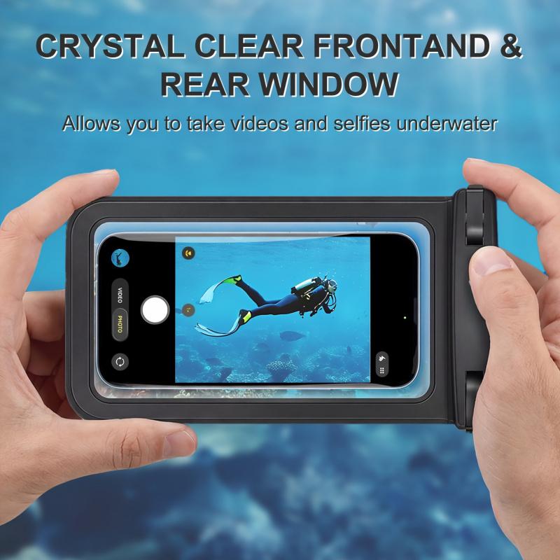 1 Piece Waterproof Phone Pouch - 7-Inch Waterproof Phone Case, Compatible with iPhone 17 Pro, 16, 15, 14, 12, 11 Pro Max, XS Plus, Fits XIAOMI 17 Pro Mobile Phones, Dry Phone Bag for Rafting, Skiing, Water Activities and Beach Trips (Model: DM664)