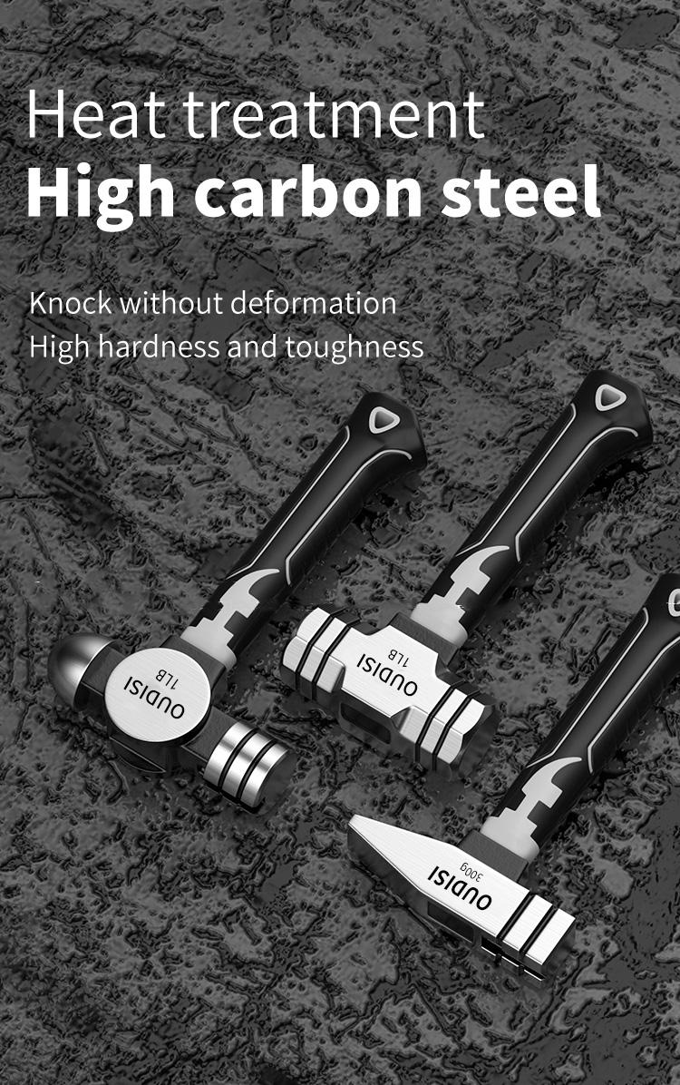OUDISI Multi-Function Mini Hammer Set, Industrial-Grade Manual Hammer, Portable Shock-Absorbing Short-Handle Mini Hammer, Ideal for Woodworking, Household Use, Construction, Automotive Emergency Escape, and DIY Projects