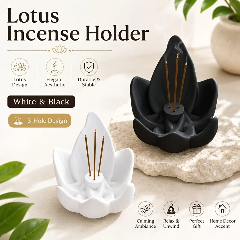 Creative Lotus Shape Diffuser, Home Fragrance Decor, Mood Regulation, Air Purification, Sleep Aid, Meditation, Yoga Essential Tool, Calming Home Fragrance