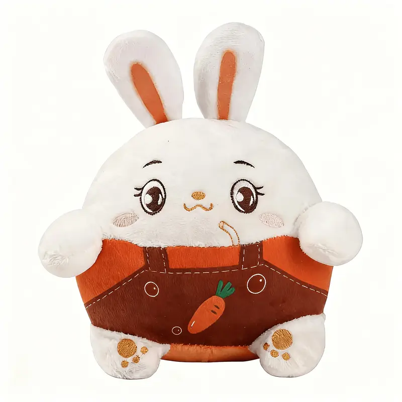 Cartoon Pig Fabric Plush Bouncing Ball Pet Toy - USB Rechargeable Battery, Interactive Play, Electronic Sound-Making, Washable Dog Accessory