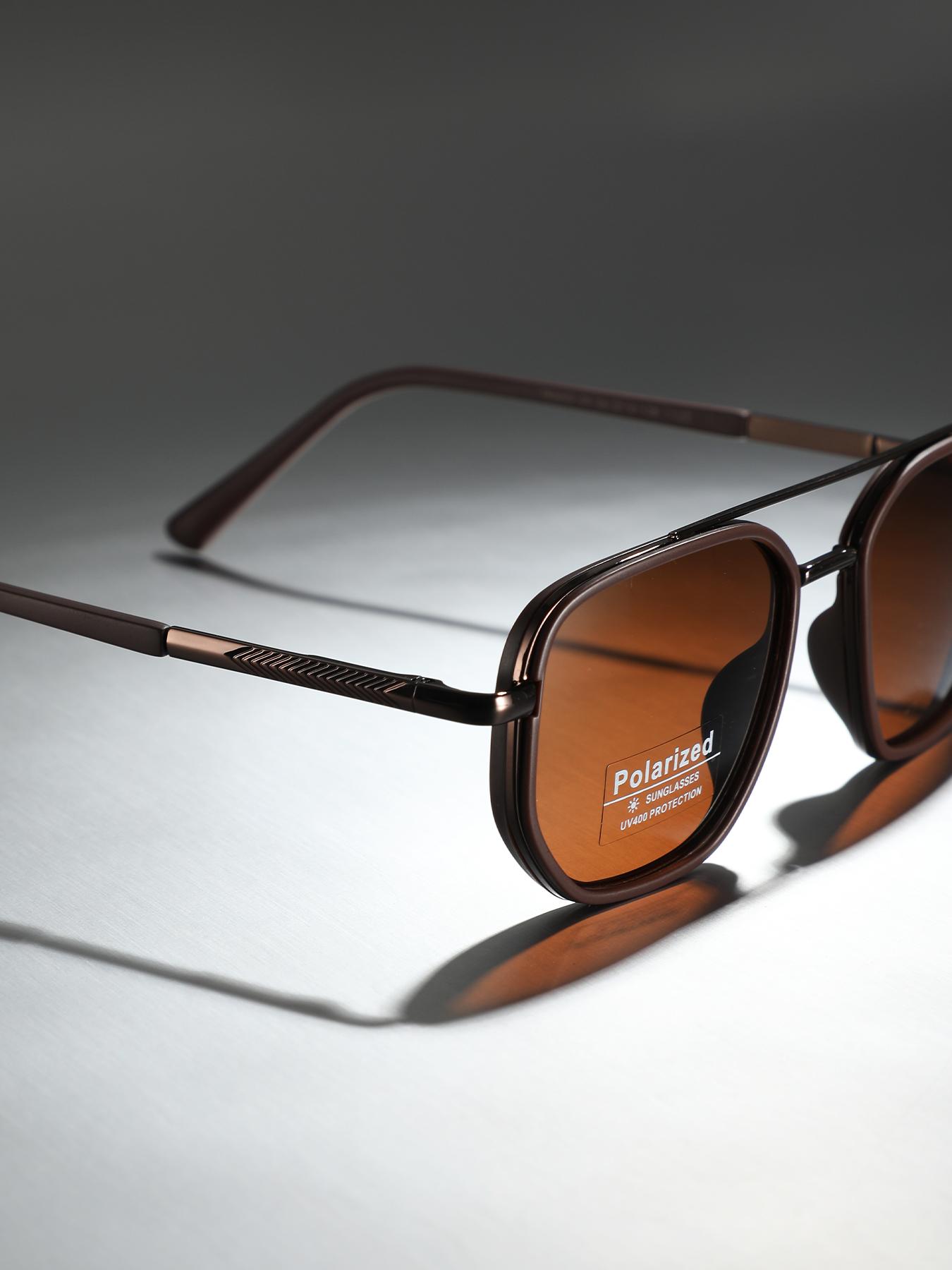 Unisex Vintage Polarized Sunglasses, High Quality Sunglasses, Trendy Casual Sunglasses for Travel Use, Fashion Accessories for Outdoor Activities