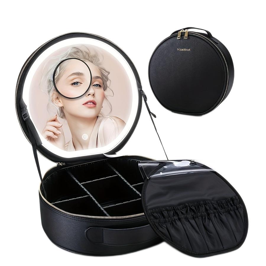 beauty box travel makeup bag cosmetics train case Personalized Velvet Cosmetic Green c rechargeable design supports convenient everyday use Hudson + Bleecker Jetsetter Train