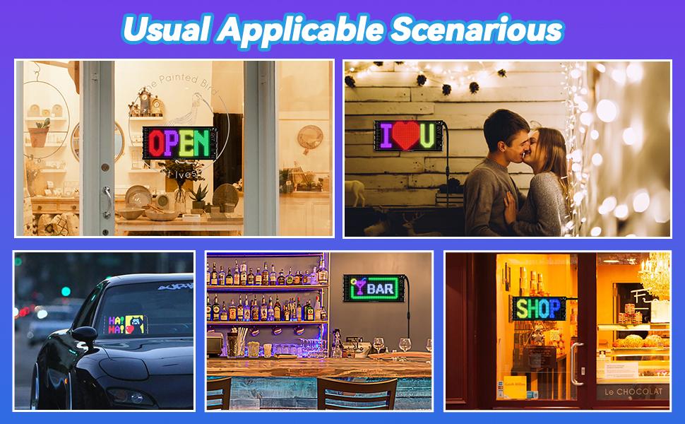 Flexible LED Eye Screen for Car - Colorful Soft Window Lamp, Fully Programmable Illuminated Emblem Display Panel Decoration Custom