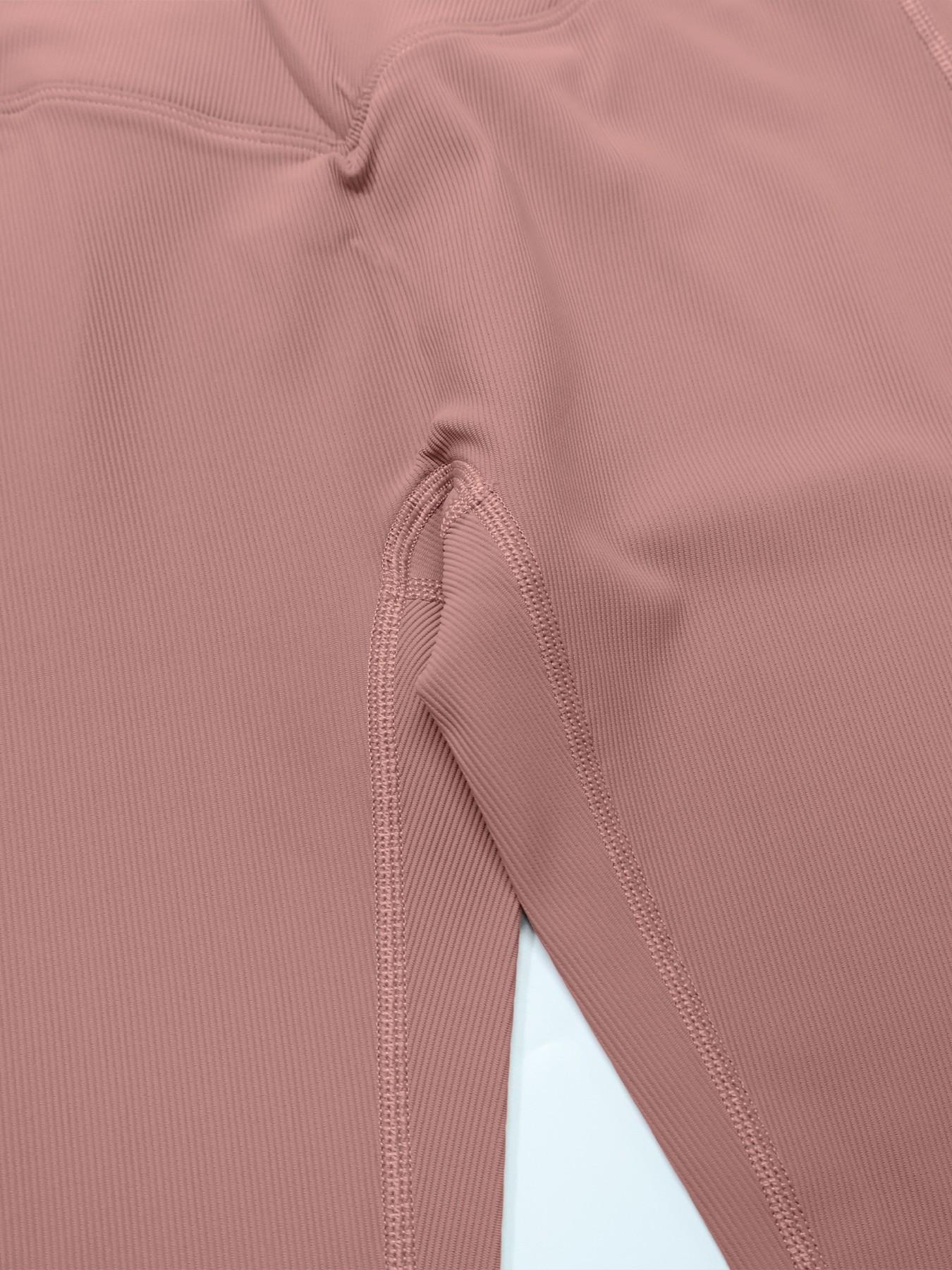 Women’s High Waist Ribbed Flare Yoga Pants, Soft Slim-Fitting Tummy Control Plain Leggings, Stylish Sporty Design with Cross Front Details