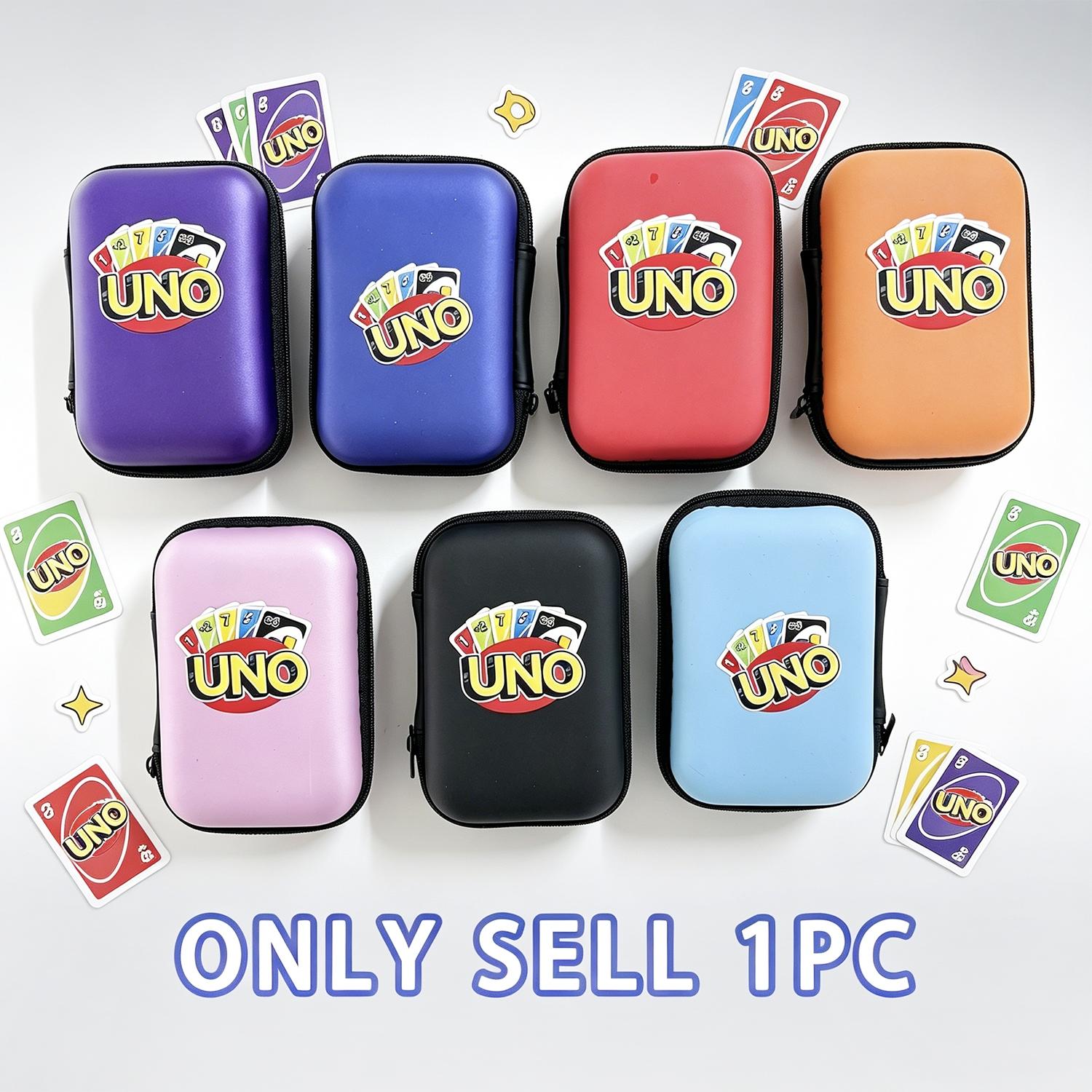 UNO Travel Zipper Box Children's Fan Entertainment Card Clip Mini Storage Bag