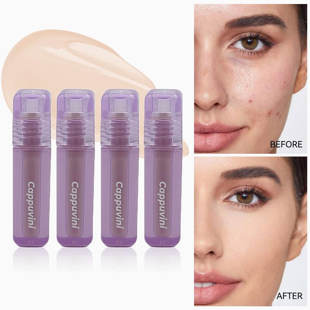 Cappuvini Concealer Liquid, Strong Coverage for Acne Scars, Dark Circles, Redness, Lightweight and Flawless Finish, Daily Makeup Essential