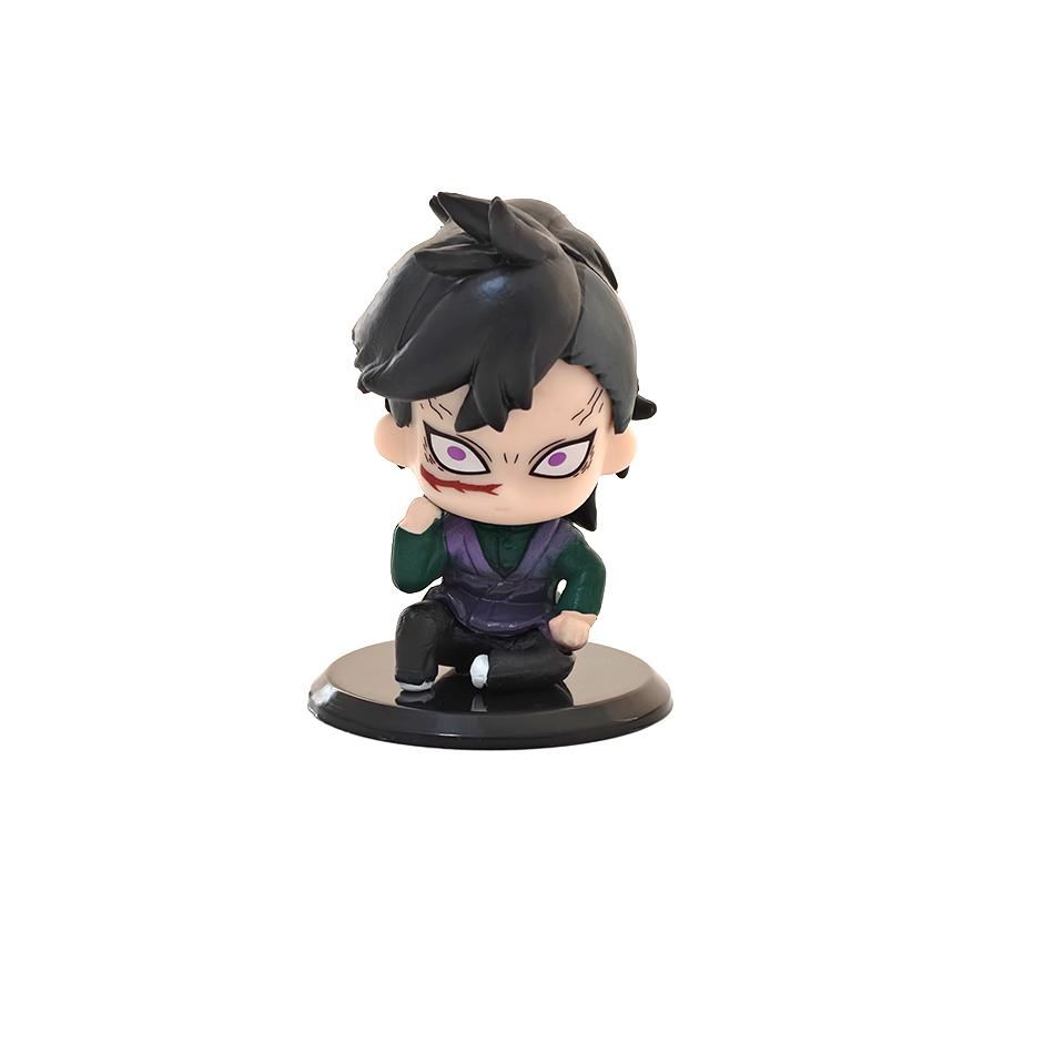5-15pcs Q Version Demon Slayer Sitting Ghost Doll Tanjiro Nidouzi Inosuke Zenizu  Toy  Figural PVC Model Gift