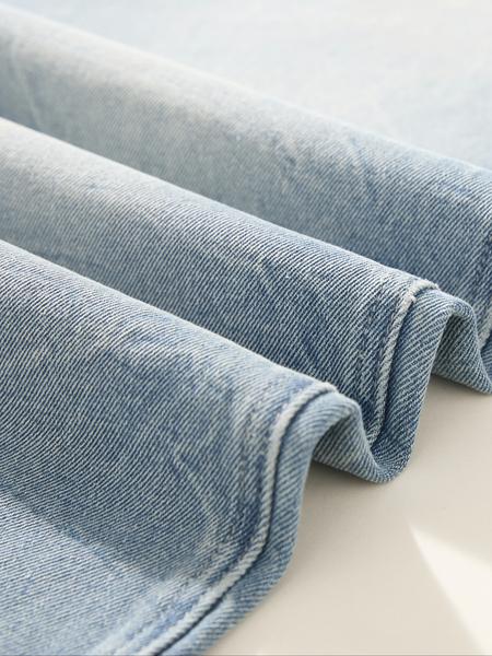 Men's Vintage Wash Tie-Dye Light Blue Jeans, Loose Straight Leg Denim Jeans, Casual Jeans, Y2K Style Streetwear, Perfect Gift for Boyfriend Husband