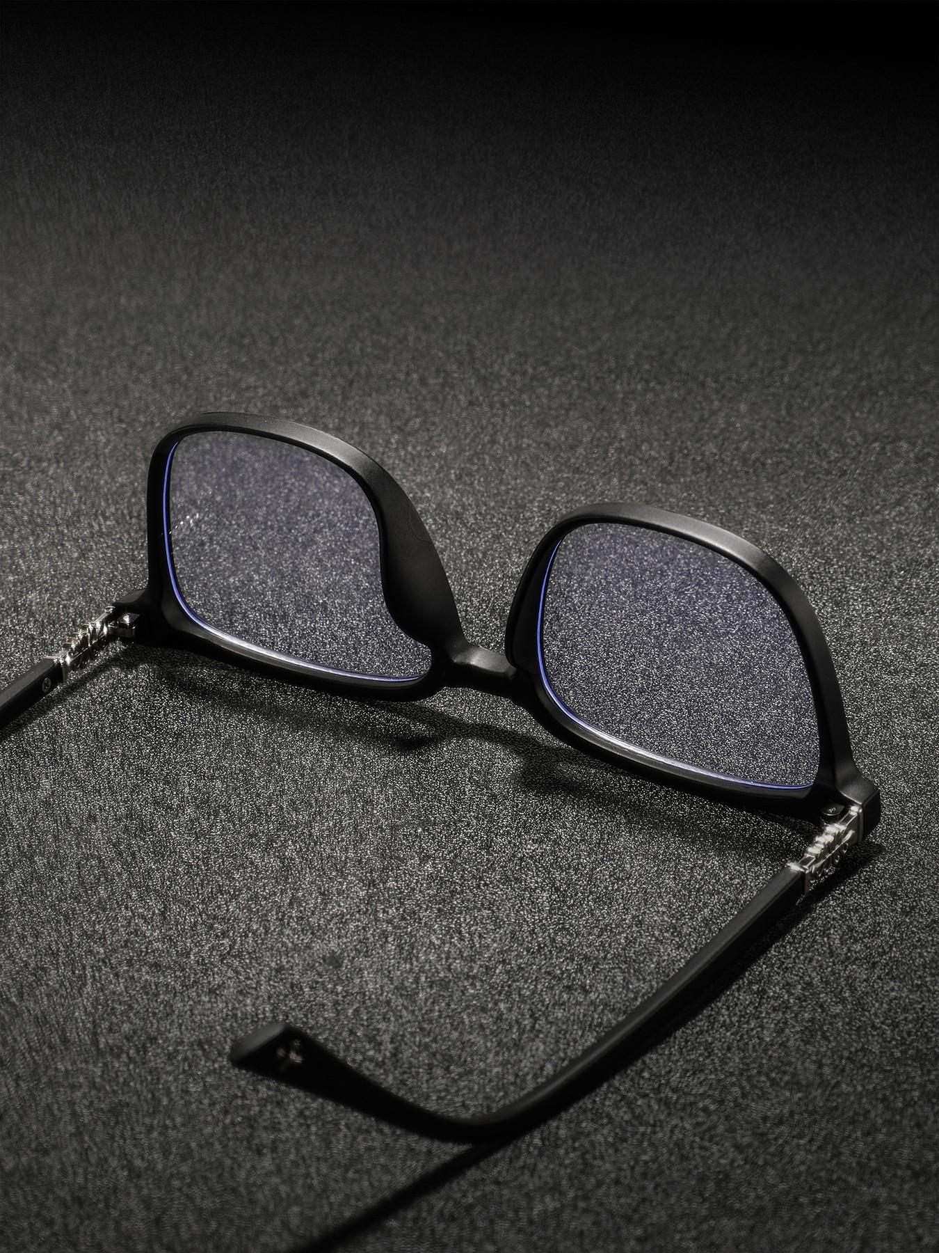 Men's PC Square Frame Glasses, Simple Casual High-End Fashion, Classic Sand Frames, Trendy Style, Square Eyed Glasses, Square Eyeglass Frame, Square Frame Eyewear, Fashionable Frames Glasses, Trendy Casual Eyeglasses