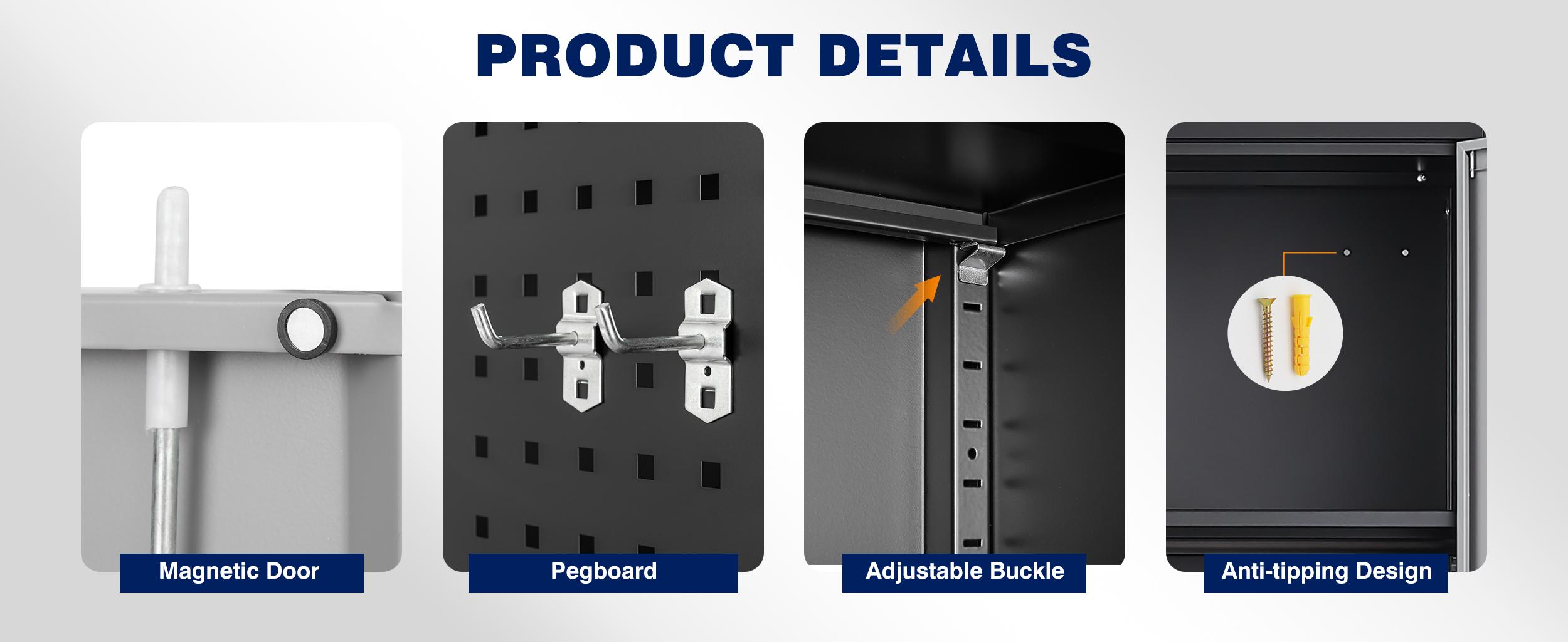 Letaya Metal Garage Storage Cabinet with Locking Doors and Adjustable Shelves, Tool Storage Cabinet with 1 Drawer - 41" Steel Locking Cabinet for Garage,Warehouse Letaya Metal Garage Storage Cabinet with Locking Doors and Adjustable Shelves, Tool Storage Cabinet with 1 Drawer - 41" Steel Locking Cabinet for Garage,Warehouse