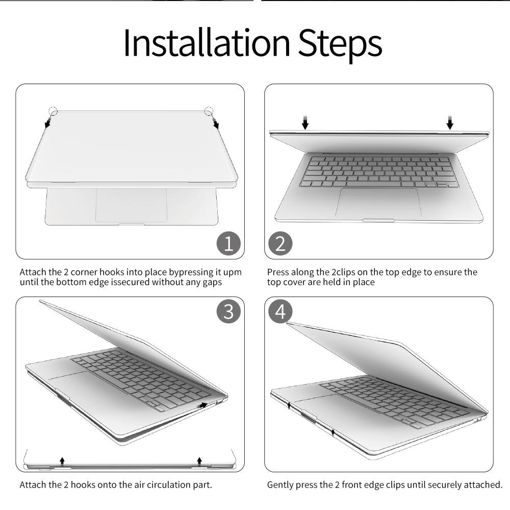 CASEBOOK Cactus Pattern Laptop Case, Laptop Protective Cover, Laptop Protector for MacBook Air Pro
