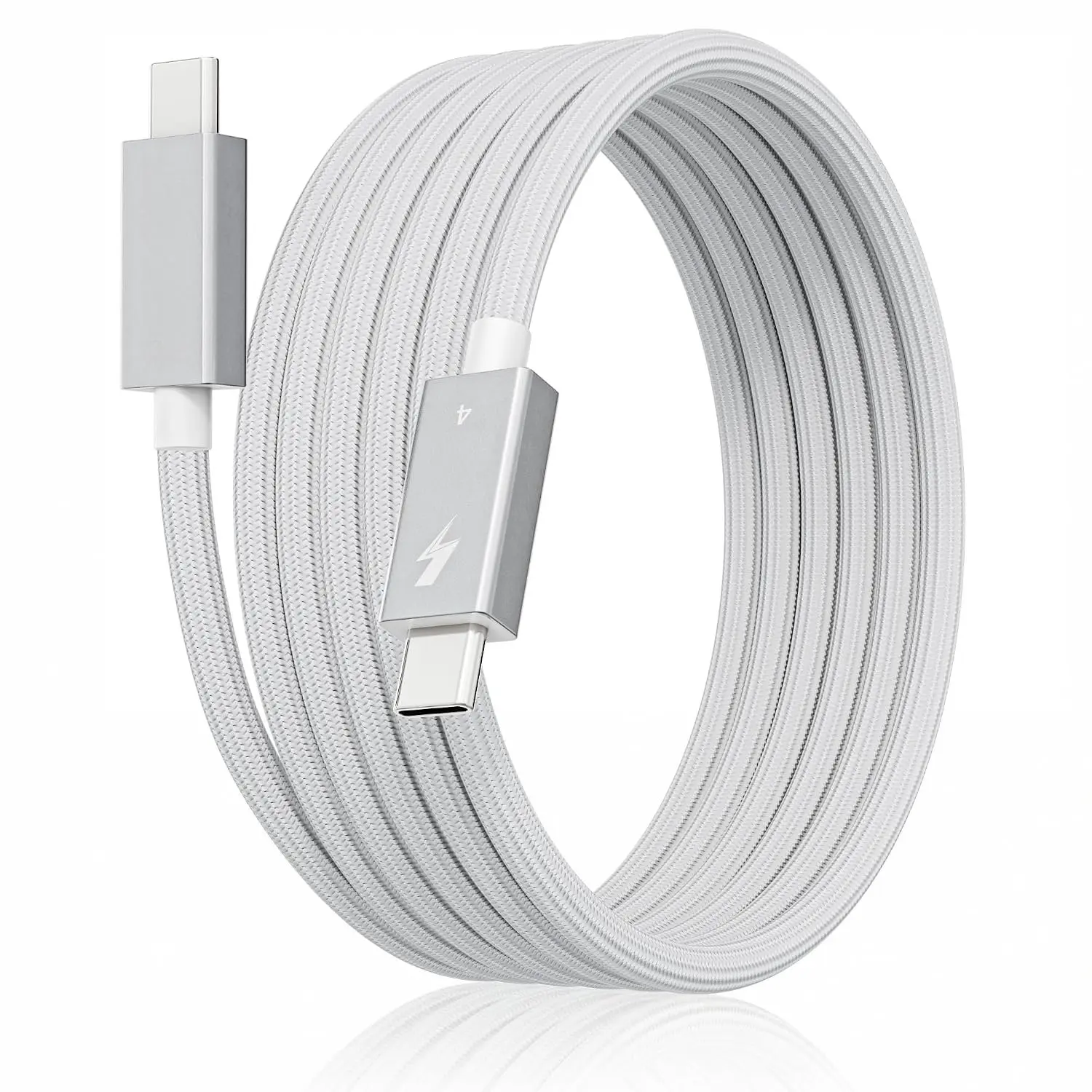 Thunderbolt 4  for USB4 6.6FT, Braided USB C to C  Supports 8K/ 4K Display, 240W  , 40Gbps Data Sync, High Speed USB4 Cables for Macbook Pro/Air, , PSSD,Docking,