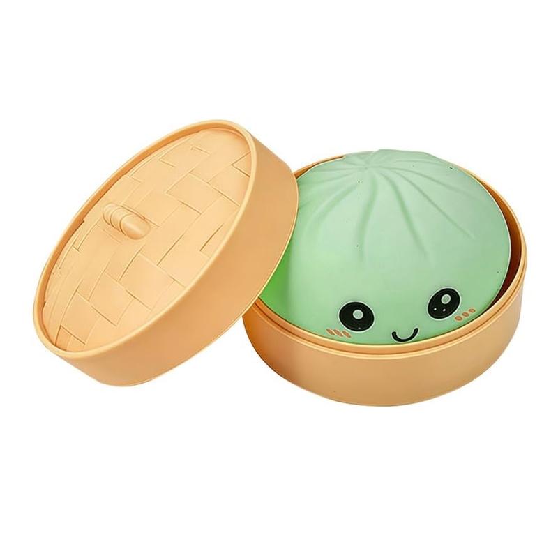 Dumpling Squishy Stress Reliever for Adults, Soft Slow Rising Squeeze Ball, Sensory Anxiety Relief Tool, Cute Desk Decor for Office & Home Relaxation