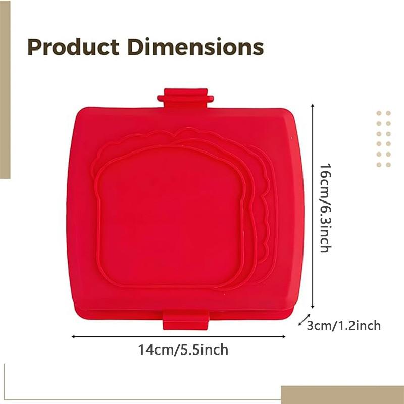 Sandwich Maker with Butter Knife, Microwave Bread Toaster, Quick and Time-Saving Panini Machine, Dishwasher Safe and Microwave Safe