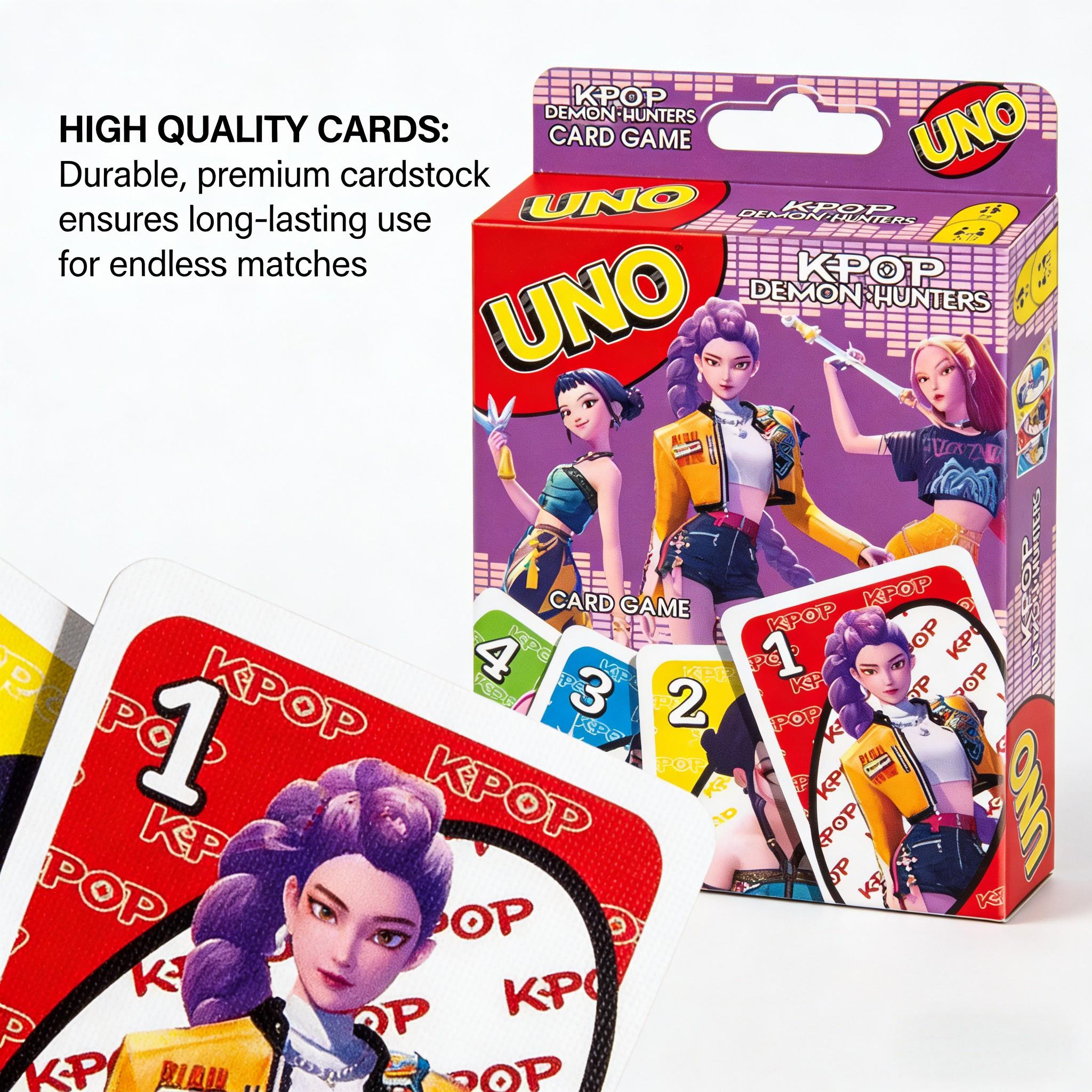 Inspired Kpop Uno Card Game Set, Suitable for Kids Teens Adults, Family Friendly Desktop Game, Fun Poker Cards, Birthday Gift Toy Entertainment