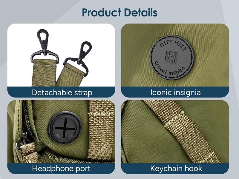 travel inspira Functional Multi Pocket Crossbody Bag Stylish Shoulder Bags Purse, Water-proof, Hiking,Outdoor,Travel,Leisure