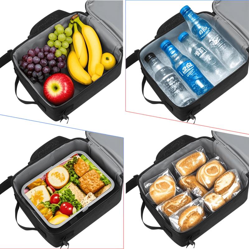 "Flaming Soccer" Insulated Lunch Bag — Features Adjustable Shoulder Strap, Top Handle, and Mesh Side Pocket — Leak-Proof Lunch Tote for Work, Commuting, Picnics, and Travel