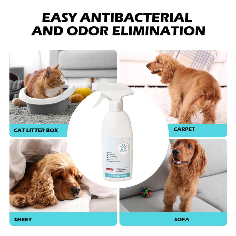 Deodorant spray 500ml - Kennel Odor Eliminator - Non-Enzymatic Formula,Apricot, Fresh Original Scent, Cat bed deodorizer，16 oz Pint Pet Friendly